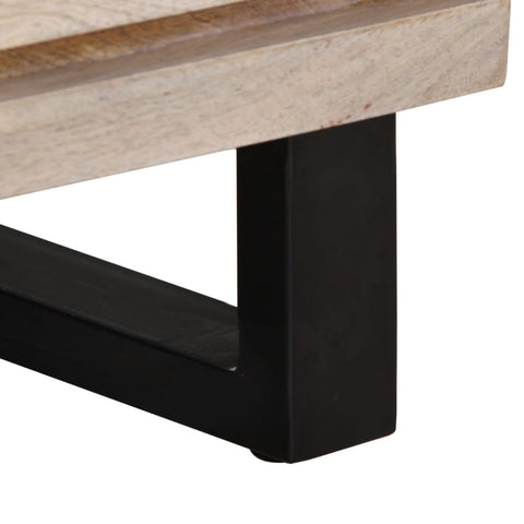 vidaXL Bedside Cabinet 40x33x46 cm Solid Wood Bleached Mango