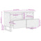 vidaXL TV Cabinet White 70x34x46 cm Solid Wood Mango