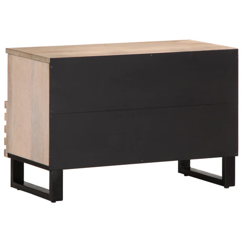 vidaXL TV Cabinet White 70x34x46 cm Solid Wood Mango