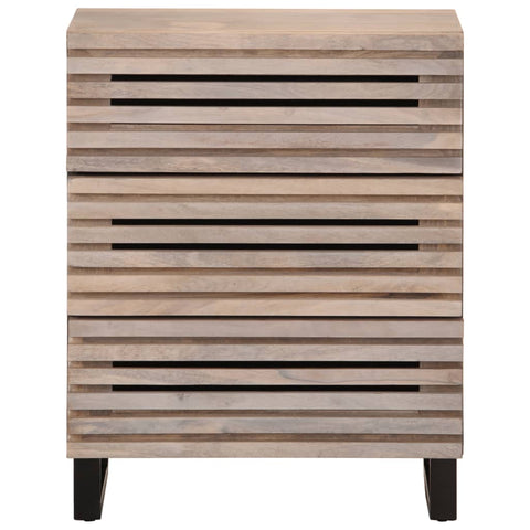 vidaXL Sideboard White 60x34x75 cm Solid Wood Mango