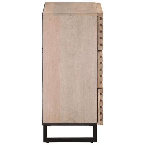 vidaXL Sideboard White 60x34x75 cm Solid Wood Mango