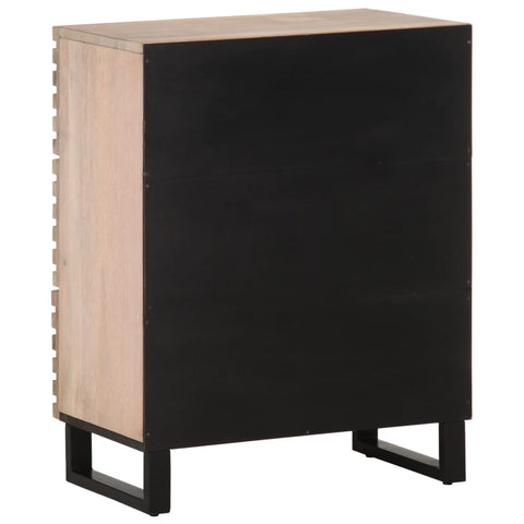 vidaXL Sideboard White 60x34x75 cm Solid Wood Mango