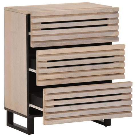 vidaXL Sideboard White 60x34x75 cm Solid Wood Mango