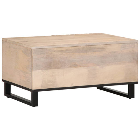 vidaXL Coffee Table White 80x51x40 cm Solid Wood Mango