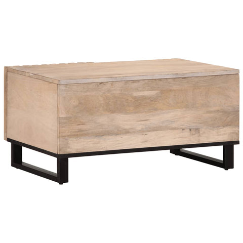 vidaXL Coffee Table White 80x51x40 cm Solid Wood Mango