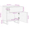 vidaXL Bedside Cabinet White 50x34x60 cm Solid Wood Mango