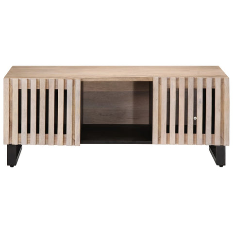 vidaXL Coffee Table White 100x55x40 cm Solid Wood Mango