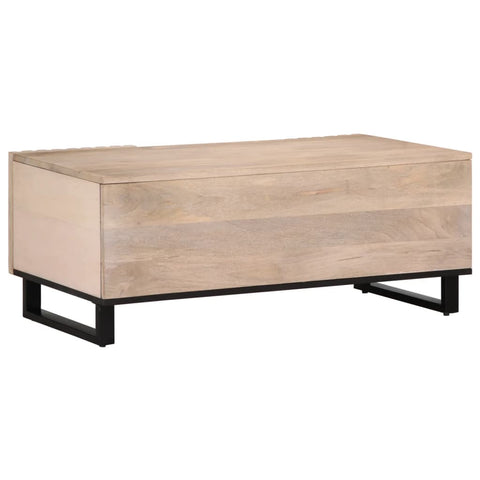 vidaXL Coffee Table White 100x55x40 cm Solid Wood Mango