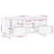 vidaXL TV Cabinet 100x34x46 cm Solid Wood Mango