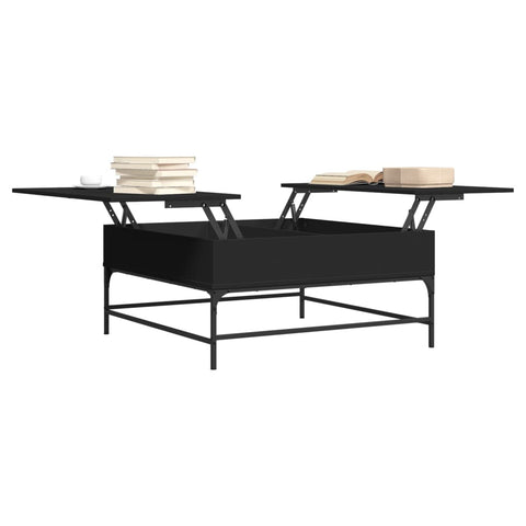 vidaXL Coffee Table Black 95x95x45 cm Engineered Wood and Metal