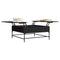 vidaXL Coffee Table Black 95x95x45 cm Engineered Wood and Metal