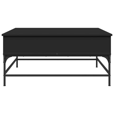 vidaXL Coffee Table Black 95x95x45 cm Engineered Wood and Metal