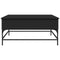 vidaXL Coffee Table Black 95x95x45 cm Engineered Wood and Metal
