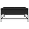 vidaXL Coffee Table Black 95x95x45 cm Engineered Wood and Metal
