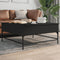 vidaXL Coffee Table Black 95x95x45 cm Engineered Wood and Metal