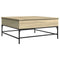 vidaXL Coffee Table Sonoma Oak 95x95x45 cm Engineered Wood and Metal