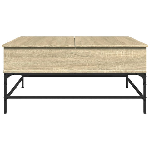 vidaXL Coffee Table Sonoma Oak 95x95x45 cm Engineered Wood and Metal