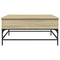 vidaXL Coffee Table Sonoma Oak 95x95x45 cm Engineered Wood and Metal