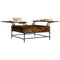vidaXL Coffee Table Smoked Oak 95x95x45 cm Engineered Wood and Metal