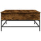 vidaXL Coffee Table Smoked Oak 95x95x45 cm Engineered Wood and Metal