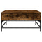 vidaXL Coffee Table Smoked Oak 95x95x45 cm Engineered Wood and Metal
