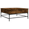 vidaXL Coffee Table Smoked Oak 95x95x45 cm Engineered Wood and Metal