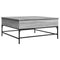 vidaXL Coffee Table Grey Sonoma 95x95x45 cm Engineered Wood and Metal