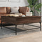 vidaXL Coffee Table Brown Oak 95x95x45 cm Engineered Wood and Metal