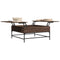vidaXL Coffee Table Brown Oak 95x95x45 cm Engineered Wood and Metal