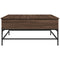 vidaXL Coffee Table Brown Oak 95x95x45 cm Engineered Wood and Metal
