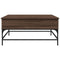 vidaXL Coffee Table Brown Oak 95x95x45 cm Engineered Wood and Metal