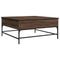 vidaXL Coffee Table Brown Oak 95x95x45 cm Engineered Wood and Metal