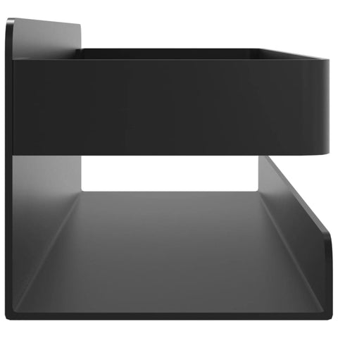 vidaXL Shower Shelf Matt Black 23x6.5x6 cm Brushed 304 Stainless Steel