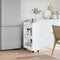 vidaXL Cabinet with Wheels White 60x22x79 cm Engineered Wood