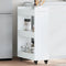 vidaXL Cabinet with Wheels White 60x22x79 cm Engineered Wood