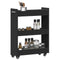 vidaXL Cabinet with Wheels Black 60x22x79 cm Engineered Wood