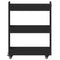 vidaXL Cabinet with Wheels Black 60x22x79 cm Engineered Wood