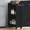 vidaXL Cabinet with Wheels Black 60x22x79 cm Engineered Wood