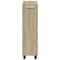 vidaXL Cabinet with Wheels Sonoma Oak 60x22x79 cm Engineered Wood