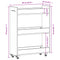 vidaXL Cabinet with Wheels Sonoma Oak 60x22x79 cm Engineered Wood