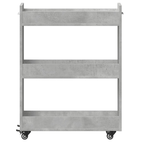 vidaXL Cabinet with Wheels Concerte Grey 60x22x79 cm Engineered Wood