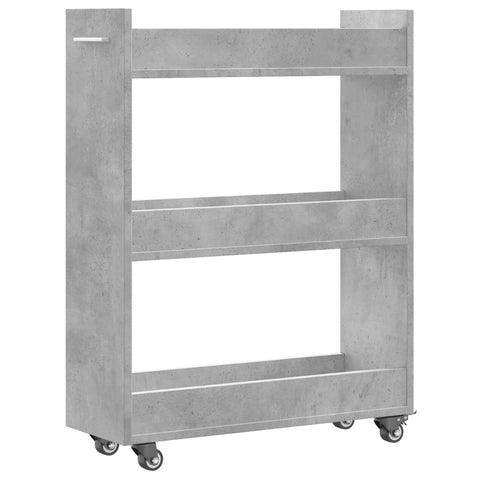 vidaXL Cabinet with Wheels Concerte Grey 60x22x79 cm Engineered Wood