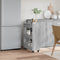 vidaXL Cabinet with Wheels Grey Sonoma 60x22x79 cm Engineered Wood