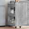 vidaXL Cabinet with Wheels Grey Sonoma 60x22x79 cm Engineered Wood