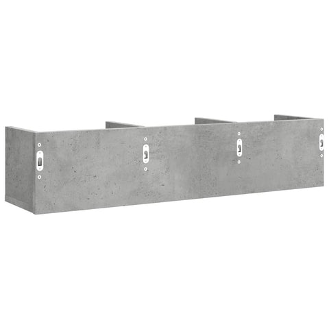 vidaXL Wall Cabinets 2 pcs Concrete Grey 75x18x16.5 cm Engineered Wood