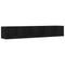 vidaXL Wall Cabinets 2 pcs Black 99x18x16.5 cm Engineered Wood