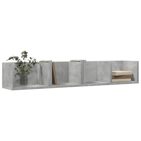 vidaXL Wall Cabinets 2 pcs Concrete Grey 99x18x16.5 cm Engineered Wood