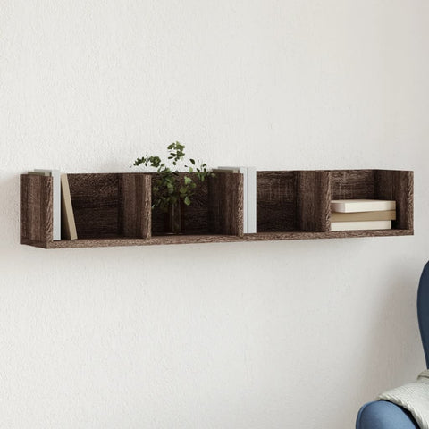 vidaXL Wall Cabinet Brown Oak 99x18x16.5 cm Engineered Wood