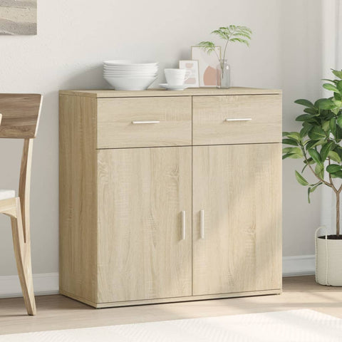 vidaXL Sideboard Sonoma Oak 79x38x80 cm Engineered Wood