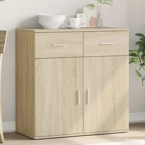 vidaXL Sideboard Sonoma Oak 79x38x80 cm Engineered Wood